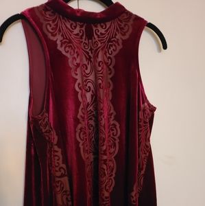 Gypsies & Moondust wine velvet top